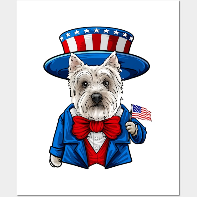 Fourth of July Westie Wall Art by whyitsme